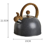 Maxbell Multipurpose Loud Whistling Kettle Hiking Teapot Stainless Steel for Camping grey