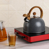 Maxbell Multipurpose Loud Whistling Kettle Hiking Teapot Stainless Steel for Camping grey