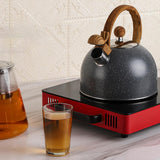 Maxbell Multipurpose Loud Whistling Kettle Hiking Teapot Stainless Steel for Camping grey