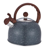 Maxbell Multipurpose Loud Whistling Kettle Hiking Teapot Stainless Steel for Camping grey