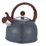 Maxbell Multipurpose Loud Whistling Kettle Hiking Teapot Stainless Steel for Camping grey