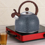 Maxbell Multipurpose Loud Whistling Kettle Hiking Teapot Stainless Steel for Camping grey
