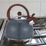 Maxbell Multipurpose Loud Whistling Kettle Hiking Teapot Stainless Steel for Camping grey