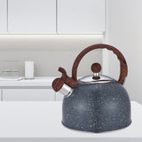 Maxbell Multipurpose Loud Whistling Kettle Hiking Teapot Stainless Steel for Camping grey