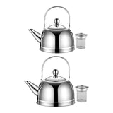 Maxbell Stainless Steel Tea Kettle with Infuser for Restaurant Picnic 1.2L