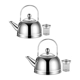 Maxbell Stainless Steel Tea Kettle with Infuser for Restaurant Picnic 1.2L