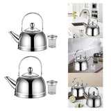 Maxbell Stainless Steel Tea Kettle with Infuser for Restaurant Picnic 1.2L