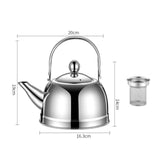 Maxbell Stainless Steel Tea Kettle with Infuser for Restaurant Picnic 1.8L