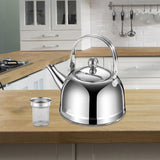 Maxbell Stainless Steel Tea Kettle with Infuser for Restaurant Picnic 1.8L