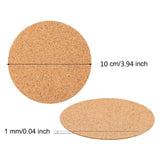 Maxbell 50Pcs Cork Board Tiles Pin Board for Wall with Sticky Backing DIY Coasters Round