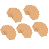 Maxbell 50Pcs Cork Board Tiles Pin Board for Wall with Sticky Backing DIY Coasters Hexagon