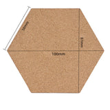Maxbell 50Pcs Cork Board Tiles Pin Board for Wall with Sticky Backing DIY Coasters Hexagon