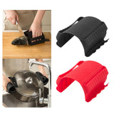 Maxbell Silicone Hot Holder Multifunctional Mitts for Kitchen Gadget Baking black