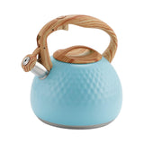 Maxbell Stainless Steel Whistle Kettle 3L Teapot for Induction Cooker Tea Room Home Blue