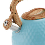 Maxbell Stainless Steel Whistle Kettle 3L Teapot for Induction Cooker Tea Room Home Blue