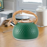 Maxbell Stainless Steel Whistle Kettle 3L Teapot for Induction Cooker Tea Room Home Green