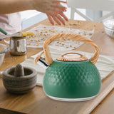 Maxbell Stainless Steel Whistle Kettle 3L Teapot for Induction Cooker Tea Room Home Green
