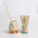 Maxbell 3 Pieces Japanese Matcha Whisk Set for Japanese Matcha Preparation