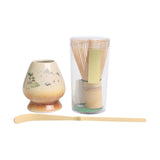 Maxbell 3 Pieces Japanese Matcha Whisk Set for Japanese Matcha Preparation