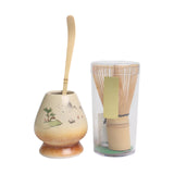 Maxbell 3 Pieces Japanese Matcha Whisk Set for Japanese Matcha Preparation