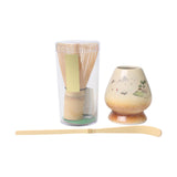 Maxbell 3 Pieces Japanese Matcha Whisk Set for Japanese Matcha Preparation