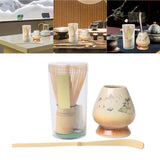 Maxbell 3 Pieces Japanese Matcha Whisk Set for Japanese Matcha Preparation