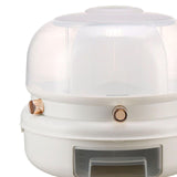 Maxbell Rotating Rice Dispense Storage Jar Food Container for Kitchen Home Cabinet White