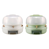 Maxbell Rotating Rice Dispense Storage Jar Food Container for Kitchen Home Cabinet White