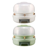 Maxbell Rotating Rice Dispense Storage Jar Food Container for Kitchen Home Cabinet White