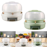 Maxbell Rotating Rice Dispense Storage Jar Food Container for Kitchen Home Cabinet White