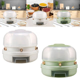 Maxbell Rotating Rice Dispense Storage Jar Food Container for Kitchen Home Cabinet White