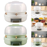 Maxbell Rotating Rice Dispense Storage Jar Food Container for Kitchen Home Cabinet White