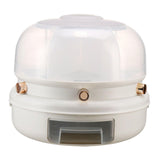 Maxbell Rotating Rice Dispense Storage Jar Food Container for Kitchen Home Cabinet White