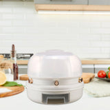 Maxbell Rotating Rice Dispense Storage Jar Food Container for Kitchen Home Cabinet White