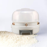 Maxbell Rotating Rice Dispense Storage Jar Food Container for Kitchen Home Cabinet White