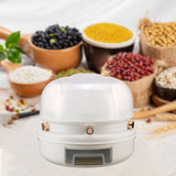 Maxbell Rotating Rice Dispense Storage Jar Food Container for Kitchen Home Cabinet White