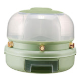 Maxbell Rotating Rice Dispense Storage Jar Food Container for Kitchen Home Cabinet Green