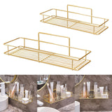 Maxbell Iron Wall Mounted Basket Shelves Rustproof Bathroom Shower Storage Rack S