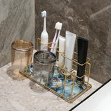 Maxbell Toothbrush Holder Storage Rack Holder Removable Tray for Home Vanity Colorful