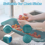 Maxbell Maxbell 2Pcs Extendable Strainer Basket Storage Rack Hanging Shelf for Pasta Fruits Grey and Green