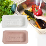 Maxbell Maxbell 2Pcs Extendable Strainer Basket Storage Rack Hanging Shelf for Pasta Fruits White and Pink