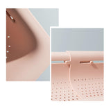 Maxbell Maxbell 2Pcs Extendable Strainer Basket Storage Rack Hanging Shelf for Pasta Fruits White and Pink