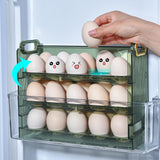 Maxbell 3 Layer Fridge Side Door Egg Tray Organizer for Kitchen Fridge Cabinet Yellow