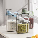 Maxbell Rice Barrel with Measuring Cups Grain Dispenser Household for Flour Rice White