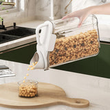 Maxbell Rice Barrel with Measuring Cups Grain Dispenser Household for Flour Rice White