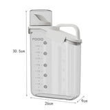 Maxbell Rice Barrel with Measuring Cups Grain Dispenser Household for Flour Rice White