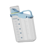 Maxbell Rice Barrel with Measuring Cups Grain Dispenser Household for Flour Rice Blue