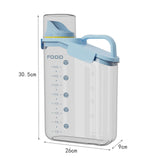 Maxbell Rice Barrel with Measuring Cups Grain Dispenser Household for Flour Rice Blue