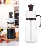 Maxbell Seasoning Dispenser Bottle 550ml Restaurant with Handle Kitchen Tool Brown
