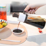 Maxbell Seasoning Dispenser Bottle 550ml Restaurant with Handle Kitchen Tool Brown